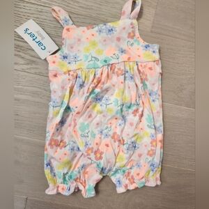 New Carter's Baby Floral Romper 3 Months
